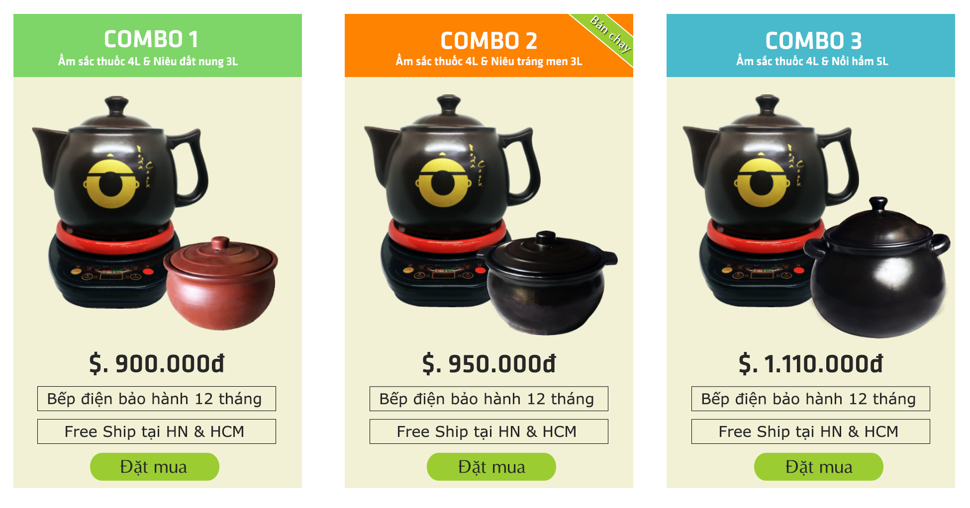 Khuyến mãi combo ấm sắc thuốc