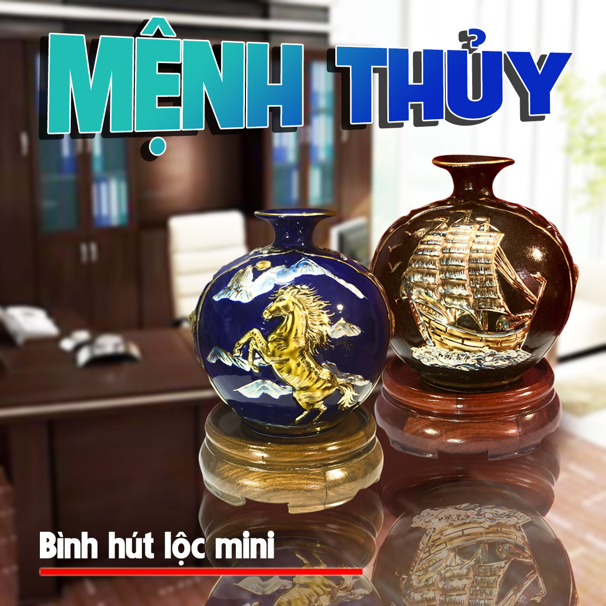 Bình hút lộc cho người mệnh thủy