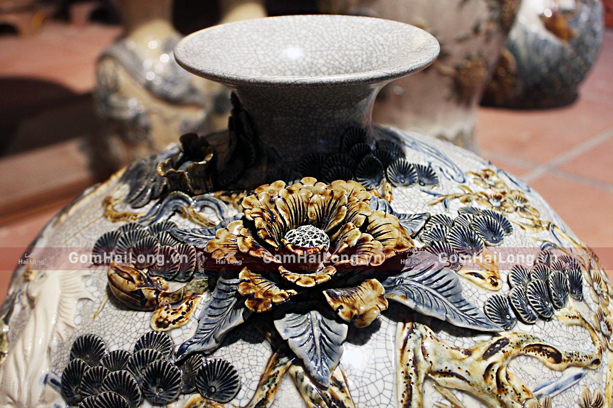 bình hút tài lộc gốm sứ Hải Long