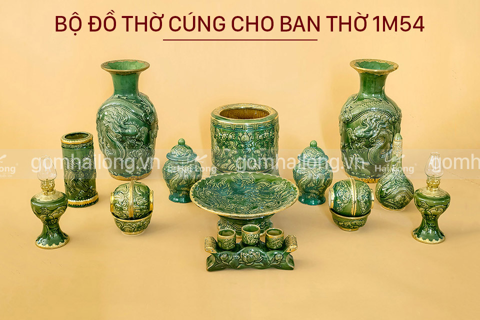 bộ đồ thờ cúng cho ban thờ 1m54