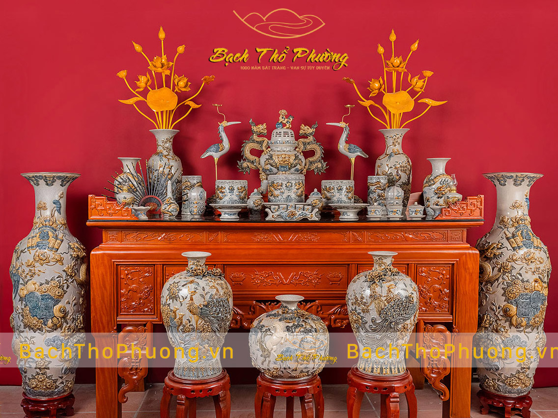 đồ thờ cúng men rạn