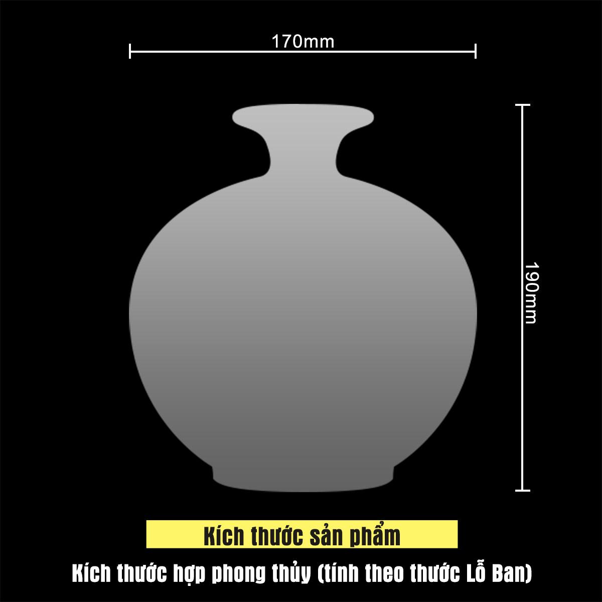 kích thước bình hút lộc mini