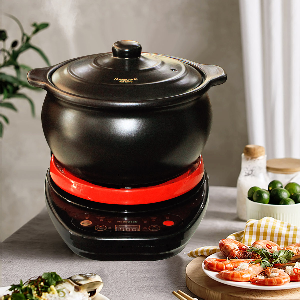 nồi đất kho cá bằng điện