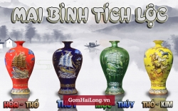 Mai Bình Tích Lộc Phong Thủy Bằng Sứ Bát Tràng