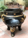 Lư hóa vàng bằng gốm sứ
