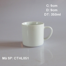 Ly sứ cao cấp Bát Tràng dáng tròn (Trắng)