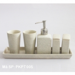 Set phụ kiện phòng tắm Bình phịt vuông rạn