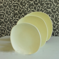Bộ 03 đĩa ảo sứ cao cấp (Kem)
