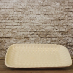 Khay chữ nhật lượn cỡ số 01 (Kem)