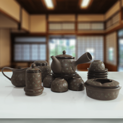 ấm trà tử sa gốm sứ Hải Long Bát Tràng