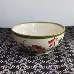 Bát tô men rêu vẽ sen S2