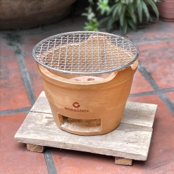 Combo Bếp nướng cỡ nhỏ + Vỉ + Đế gỗ