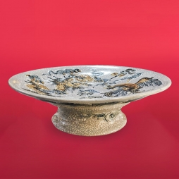 Mâu bồng đựng ngũ quả bằng sứ Bát Tràng