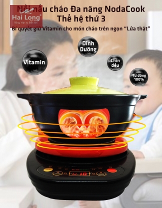 Nồi nấu cháo chậm cho bé 1,2 Lít (Đen)