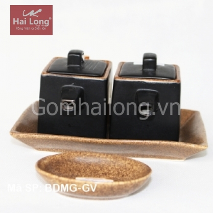 Bộ gia vị mắm ớt kiểu Nhật Bản (Đen - Da lươn)