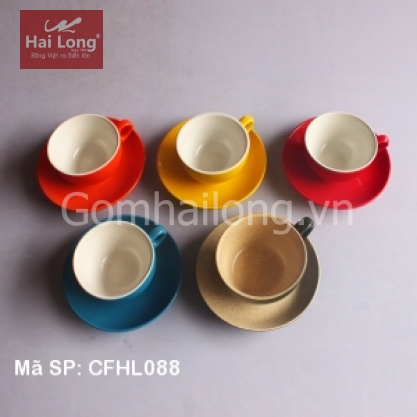 Bộ 05 tách sứ pha cà phê Cappuccino dáng Tây Ban Nha 220ml