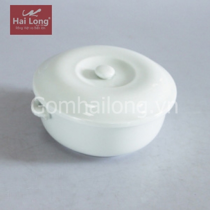 Âu cơm bằng sứ Bát Tràng cao cấp cỡ số 1 (Trắng)