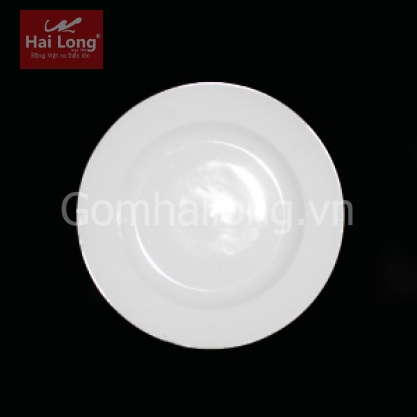 Đĩa sứ tròn cao cấp cho gia đình phi 26cm (Trắng)