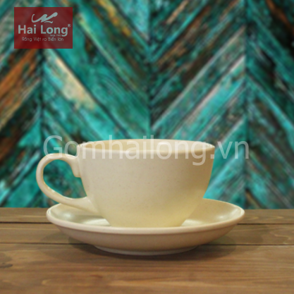 Tách cà phê capuchino men kem