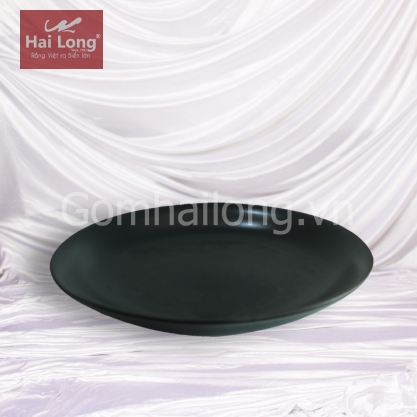 Đĩa tròn men mát đen phi 26