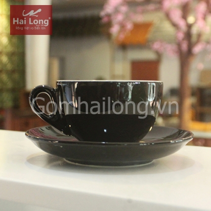 Tách cà phê capuchino men đen