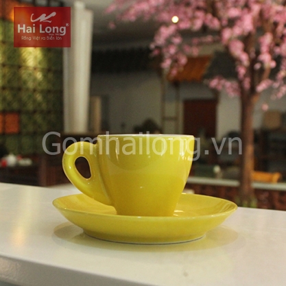 Tách cà phê espresso men vàng