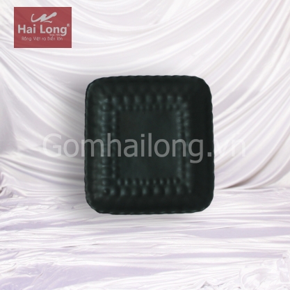 Khay vuông lượn mát đen cỡ số 2