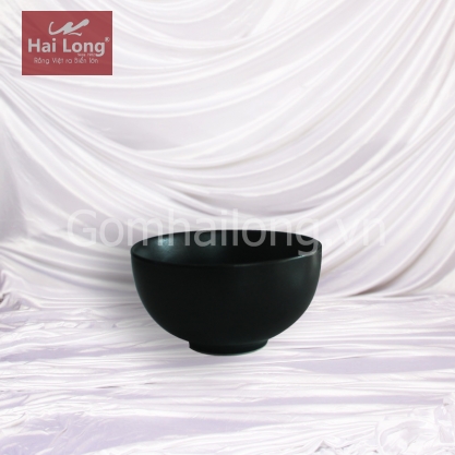 Bát cơm bầu men mát đen