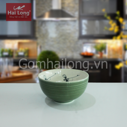 Bát cơm bầu vẽ chuồn