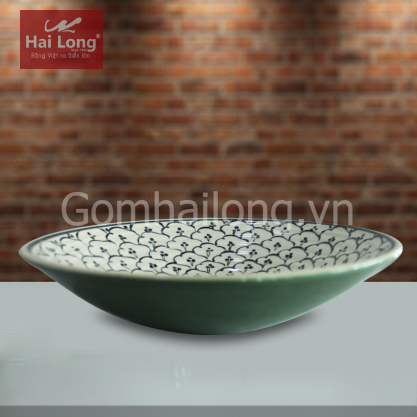 Bát sa lad men xanh đồng vẽ bèo