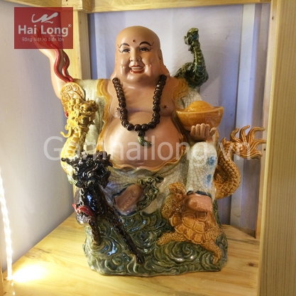 Tượng Phật Di Lạc tứ linh cao 40cm