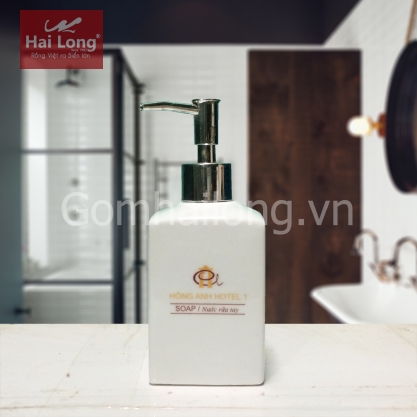bình đựng nước rửa tay vuông trắng