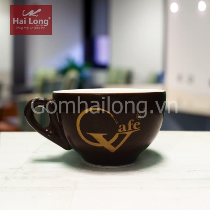 Tách cà phê capuchino in logo