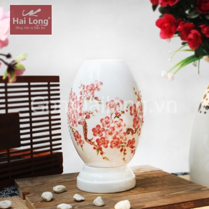 Đèn xông tinh dầu họa tiết hoa mai cỡ lớn