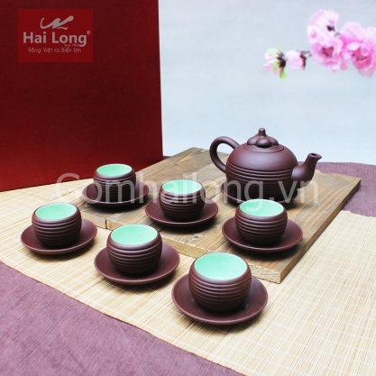 Bộ ấm chén tử sa măng cụt 