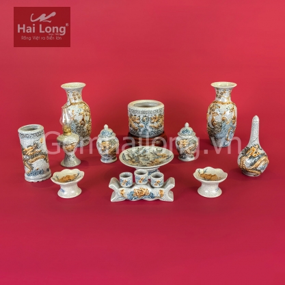 bộ đồ thờ cúng cơ bản cho bàn thờ gia tiên