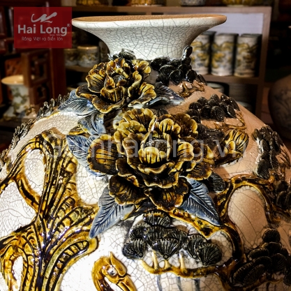 binh hut loc bang su Bat Trang - Gom Hai Long since 1982