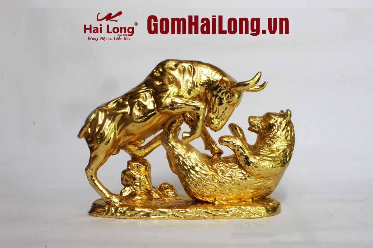 tượng gốm sứ phủ vàng